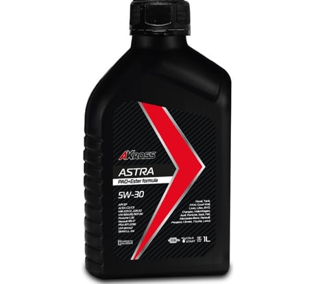 Моторное синтетическое масло AKross Astra 5W-30 API SP ACEA С2/С3 PAO+Ester 1 л AMO0050