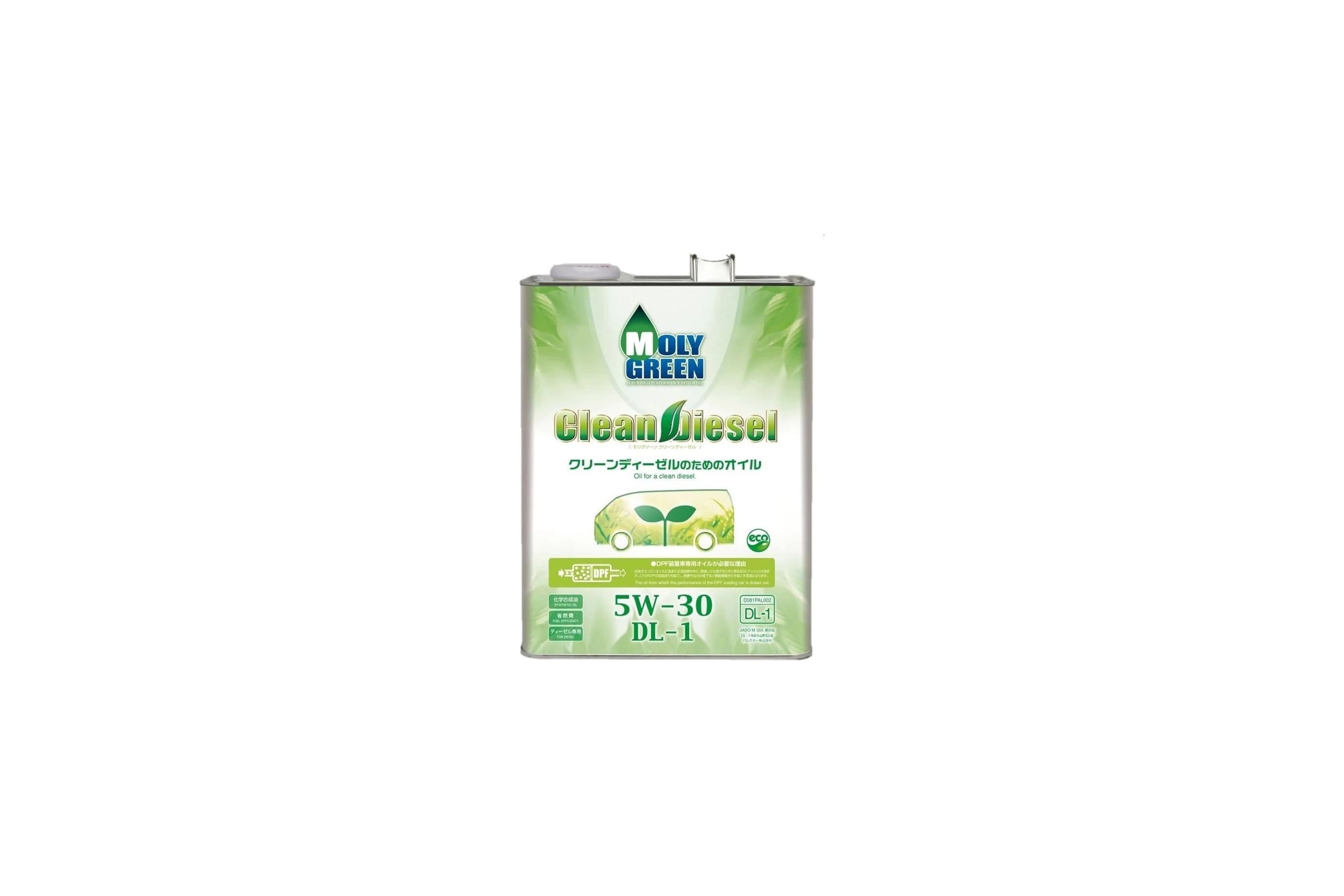 Моторное масло MOLYGREEN CLEAN DIESEL DL 1 5W30 синт 4л 0470125