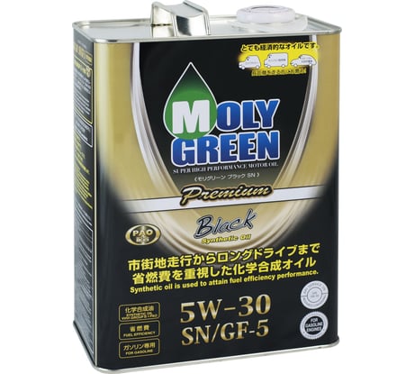 Моторное масло MOLYGREEN PREMIUM BLACK SN/GF 5 5W 30 синт 4л 0470022