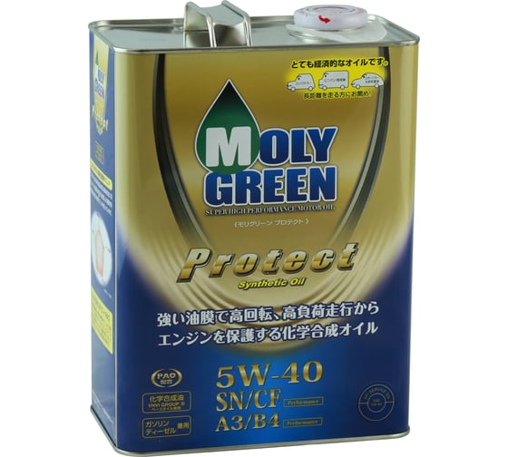 Моторное масло MOLYGREEN PREMIUM PROTECT SN/CF C3 5W 40 синт 4л 0470113