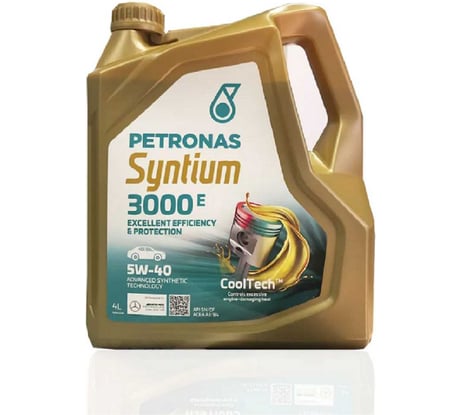 Моторное масло PETRONAS SYNTIUM 3000 E, синт. 5W40,4л, ACEA A3/B4, MB 229.5 , BMW Long 70731K1YEU