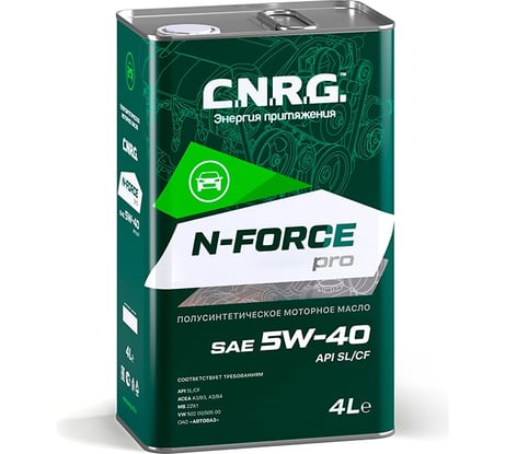 Моторное масло C.N.R.G. N-Force Pro 5W-40, SL/CF, полусинтетическое CNRG-016-0004