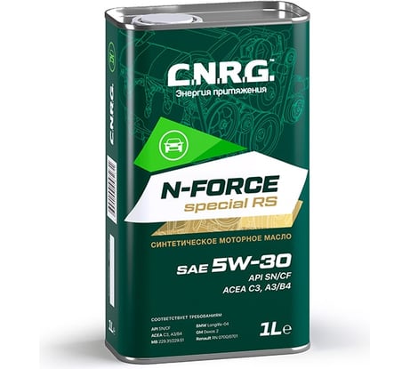 Моторное масло C.N.R.G. N-Force Special RS 5W-30, SN/CF, C3, синтетическое CNRG-024-0001