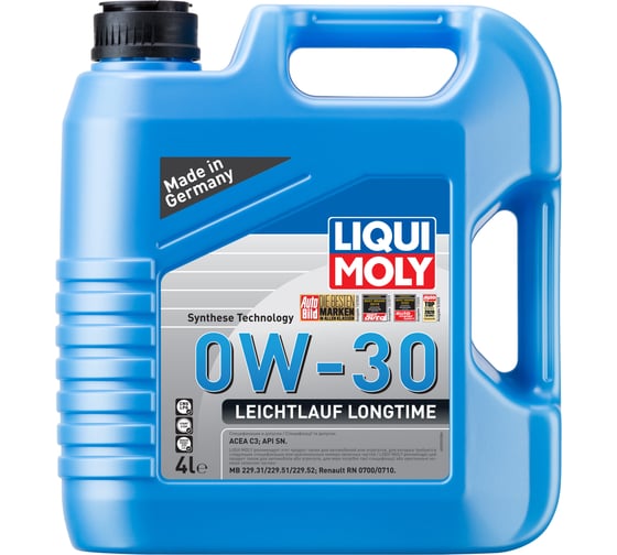 НС-синтетическое моторное масло LIQUI MOLY Leichtlauf Longtime 0W-30 SN C3 4л 39039