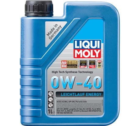 НС-синтетическое моторное масло LIQUI MOLY Leiсhtlauf Energy 0W-40 SN A3/B4 1л 39034