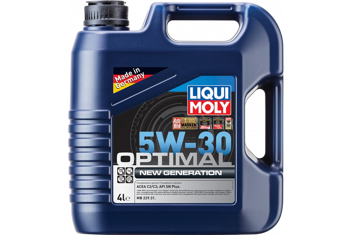 НС-синтетическое моторное масло LIQUI MOLY Optimal New Generation 5W-30 4л  39031 - выгодная цена, отзывы, характеристики, фото - купить в Москве и РФ