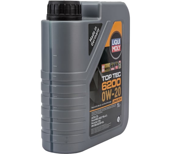 НС-синтетическое моторное масло LIQUI MOLY Top Tec 6200 0W-20 1л 20787