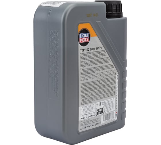 НС-синтетическое моторное масло LIQUI MOLY Top Tec 6200 0W-20 1л 20787