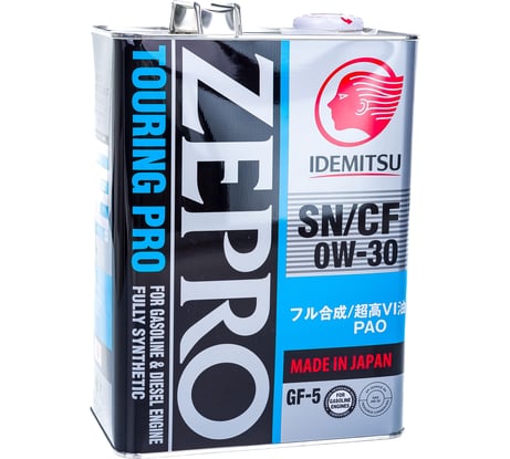 Моторное масло IDEMITSU Zepro Touring Pro 0W-30, SN/CF, GF-5, 4 л 4252-004