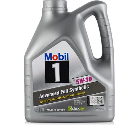 Моторное масло Mobil 1x1, синтетическое, 5W-30, 4 л 154806