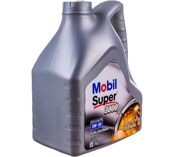 Моторное масло Mobil Super 3000 X1 Formula FE синтетическое, 5W-30, 4 л 152564