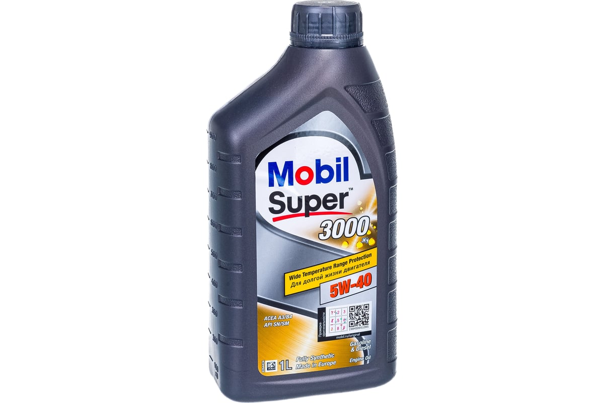 Моторное масло Mobil Super 3000 X1, синтетическое, класс вязкости 5W-40, 1  л 150547