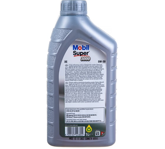 Моторное масло MOBIL Super 3000 XE 5w30 1л 152574/152504 152574