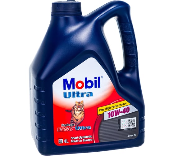 Моторное масло Mobil Ultra полусинтетическое, 10W-40, 4 л 152624