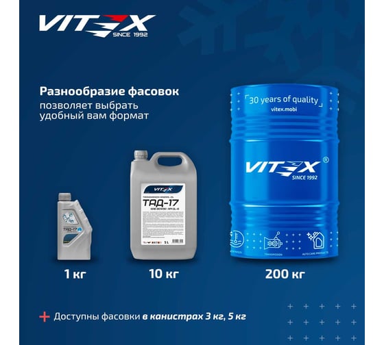 Трансмиссионное минеральное масло VITEX ТАД-17/ТМ-5-18 1 л v325101