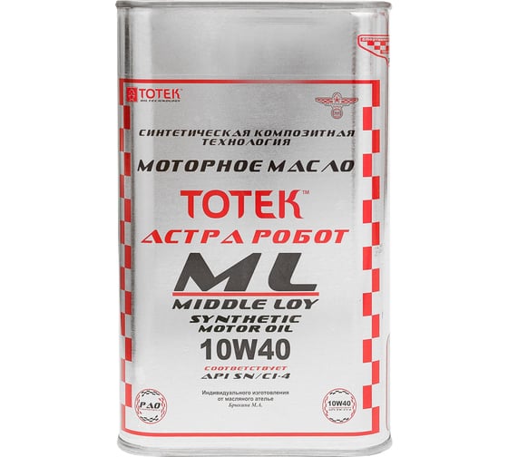 Моторное масло ТОТЕК Астра Робот ML SAE 10W40 1л ML1040001 1