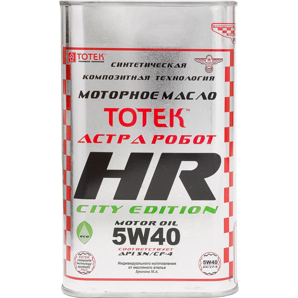 Моторное масло ТОТЕК Астра Робот City Edition HR 5W40 1 л HRCE540001 .