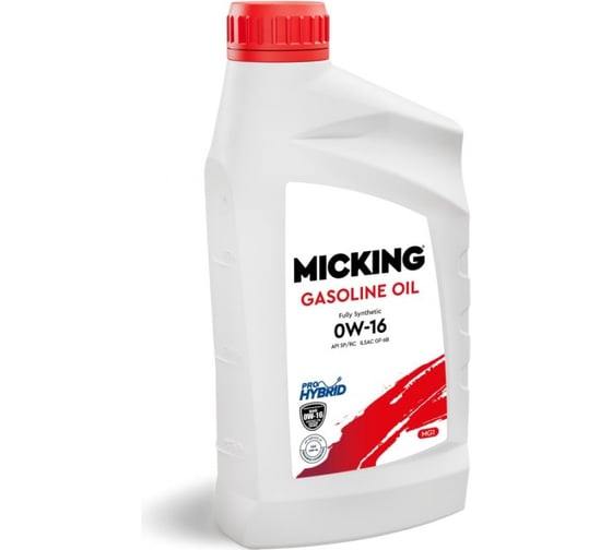 Моторное масло Micking Gasoline Oil MG1 0W-16 синтетическое API SP/RC для бензиновых двигателей 1 л M2111