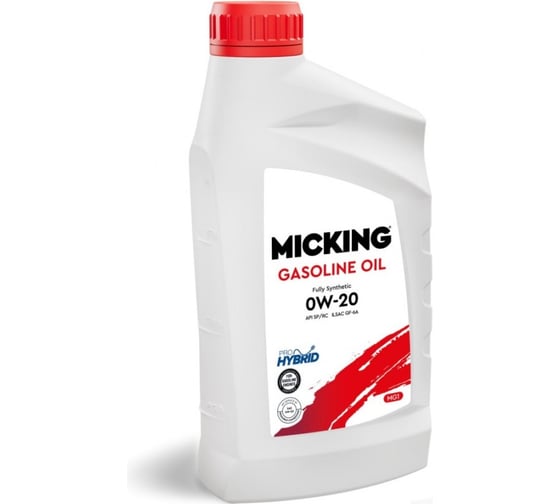 Моторное масло Micking Gasoline Oil MG1 0W-20 синтетическое API SP/RC для бензиновых двигателей 1л M2116