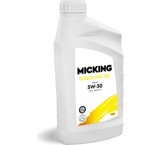 Моторное масло Micking Gasoline Oil MG3 5W-30 минеральное API SL для бензиновых двигателей 1л M2161 1