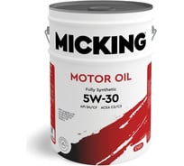 Моторное масло Micking Motor Oil EVO1 5W-30 синтетическое API SN/CF ACEA C2/C3 для бензиновых и дизельных двигателей 20л M3124
