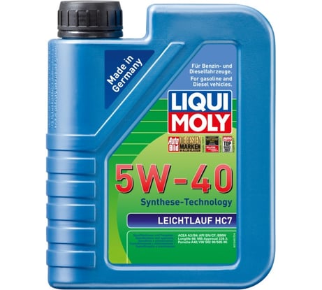Моторное масло Leichtlauf HC 7 (5W-40; SN; A3/B4; 1л) LIQUI MOLY 2308