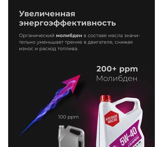 Моторное синтетическое масло ВМПАВТО 3-SN 5w40 (A3/B4, SN/CF) 4 л+1 л 9250
