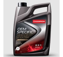 Автомобильное синтетическое моторное масло CHAMPION OEM SPECIFIC 5w-30 SP EXTRA премиум класса 4 литра, Бельгия, автомасло для бензиновых и дизельных двигателей машины 1049362
