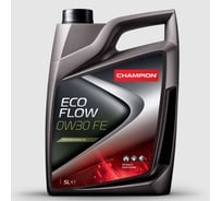 Автомобильное моторное масло CHAMPION ECO FLOW 0w30 FE премиум класса, 5 л, Бельгия, автомасло для бензиновых и дизельных двигателей машины 8209604