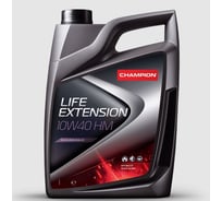 Автомобильное моторное масло CHAMPION LIFE EXTENSION 10w40 HM премиум класса, 5 л, Бельгия, автомасло для бензиновых и дизельных двигателей машины 8202612