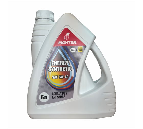 Масло Fighter ENERGY SYNTHETIC LL 5W40 A3/B4 SN/CF (5 л) с F400063