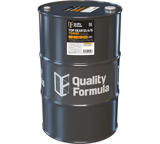 Трансмиссионное масло Quality Formula QF TOP GEAR GL4 75W-80, 205л 430900110 1