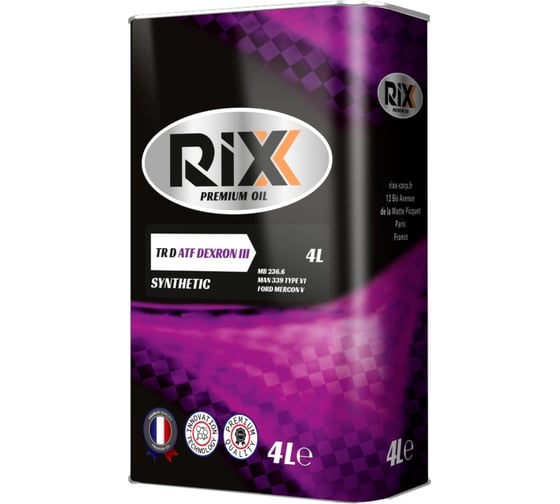 Трансмиссионное масло RIXX DEXRON III 4 л RX0002ATX