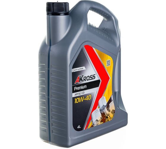 Моторное масло AKross PREMIUM полусинтетическое, 10W-40, SG/CD, 4 л AKS0007MOS