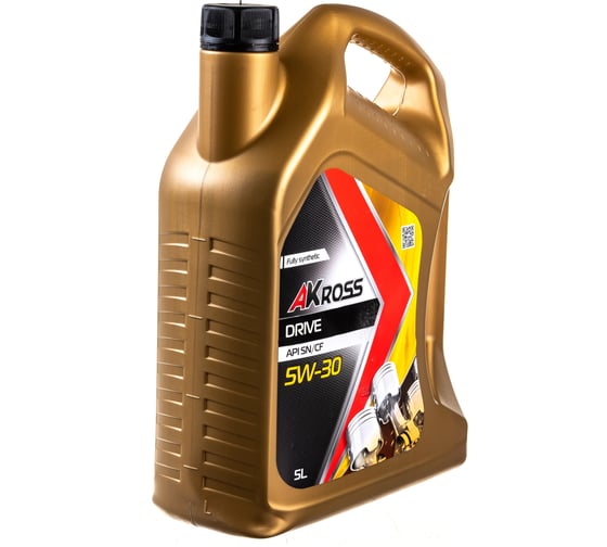 Моторное масло AKross DRIVE синтетическое, 5W-30, SN/CF, 5 л AKS0007MOF