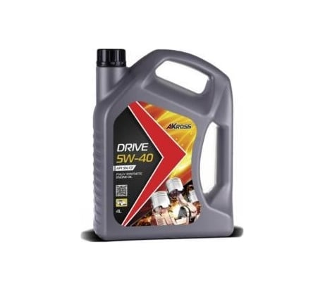 Моторное масло AKross DRIVE синтетическое, 5W-40, SN/CF, 4 л AKS0002MOF