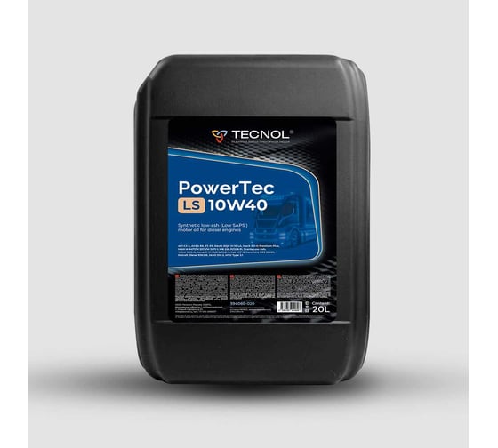 Масло моторное синтетическое TECNOL PowerTec LS 10W40 LowSaps, ACEA E6/E7/E9 (20 л.) 394060-020