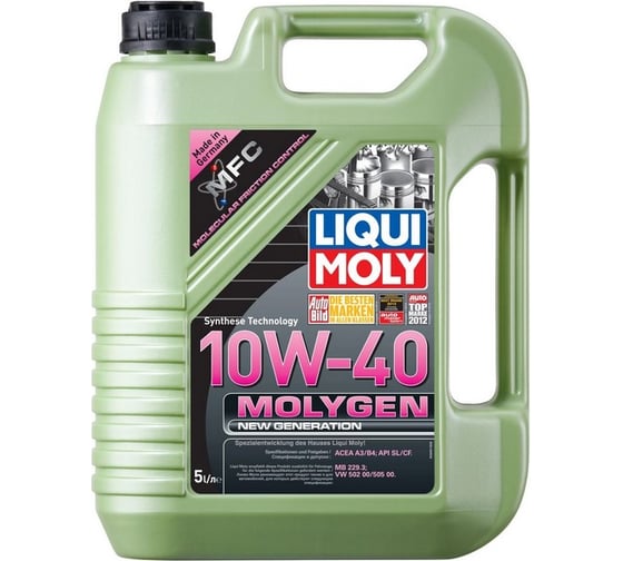 НС-синтетическое моторное масло LIQUI MOLY Molygen New Generation 10W-40 5л 39028 1