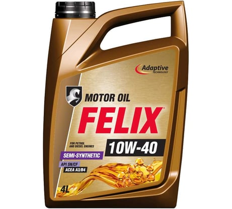 Моторное масло FELIX 10W-40 ACEA A3/B4, API SN/CF 4 л 410000114