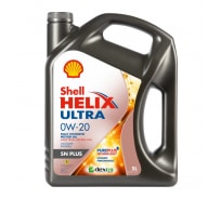 Масло Shell Helix Ultra SN PLUS 0W-20, 5 л 550052652