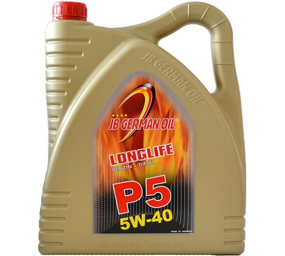 Синтетическое моторное масло JB GERMAN OIL Longlife P-5 SAE 5W-40 4л 314-542 1