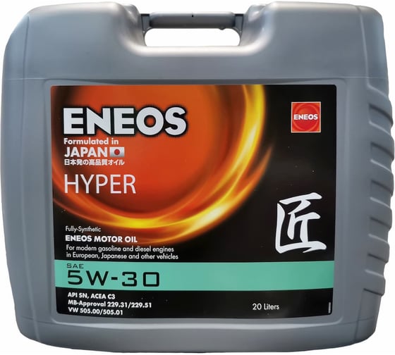 Моторное масло ENEOS Hyper 5W30 API SN ACEA C3 20л EU0030201N