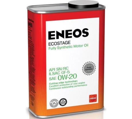 Моторное масло ENEOS Ecostage 100 Synt. SN, 0W20, 1 л 8801252022015