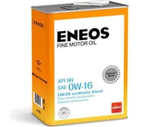 Моторное масло ENEOS FINE MOTOR OIL SN 0W-16 4л 4943589135342