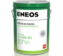 Моторное масло ENEOS Premium Diesel CI-4, 5W-40, 20 л 8809478942827