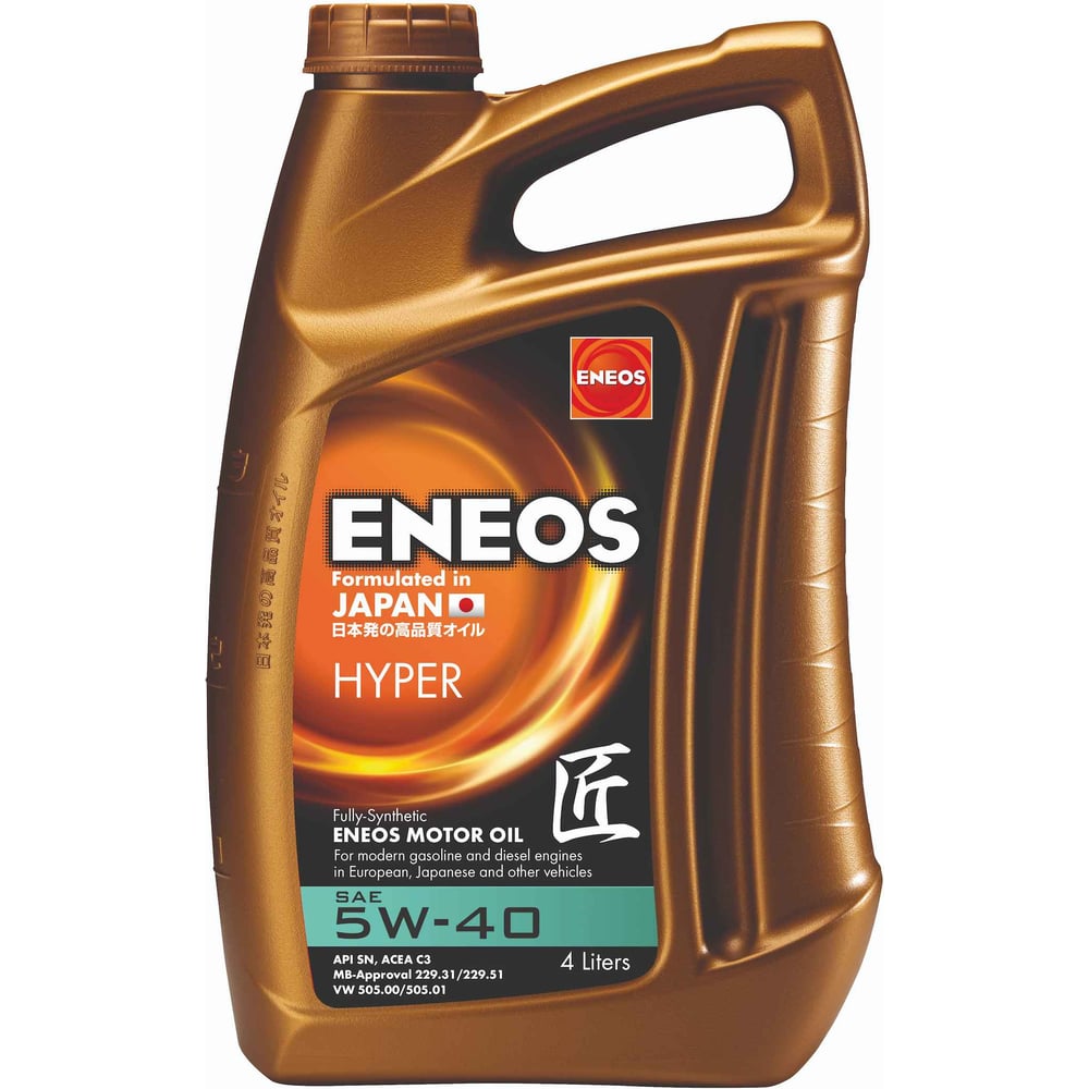 Моторное масло ENEOS Hyper 5W40 API SN ACEA C3 4л EU0031301N - выгодная ...