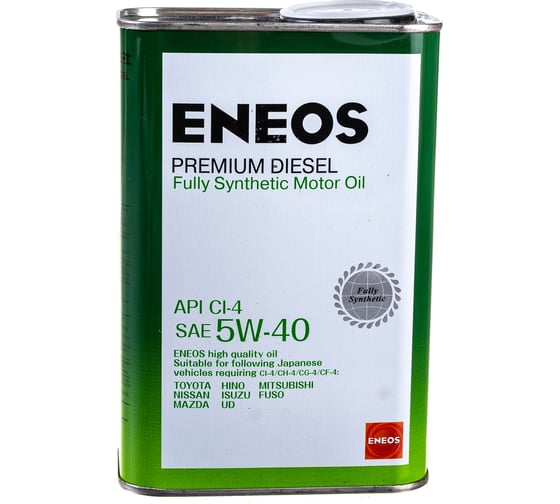 Моторное масло ENEOS Premium Diesel CI-4 5W-40 1л 8809478943091 1