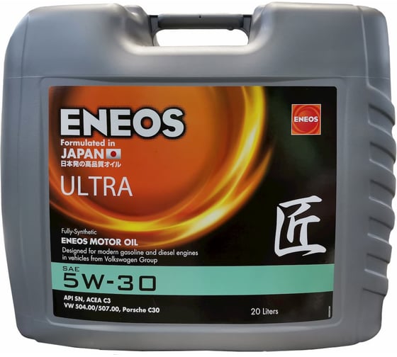 Моторное масло ENEOS Ultra 5W30 API SN ACEA C3 20л EU0025201N
