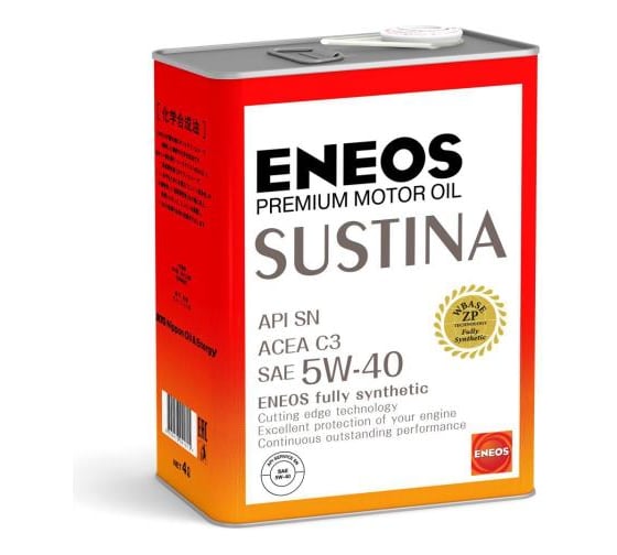 Моторное масло ENEOS SUSTINA SN 5W-40 4л 4943589134710
