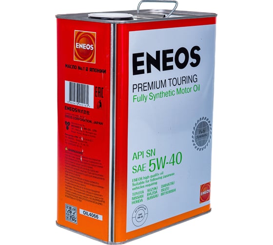 Моторное масло ENEOS Premium Touring SN 5W40 4л 8809478942162